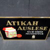 Atikah Auslese - Glaswerbeschild in fantastischen Zustand (Um 1925)