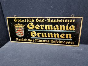 Germania Brunnen - Natürliches Mineral-Tafelwasser / Staatlich Bad-Nauheimer (Um 1900)