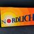 Nordlicht - Schweres abgekantetes Emailleschild (XL) mit fantastischen Farben (60er Jahre)