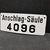 Anschlagsäule 4096 / Kleines Emailleschild um 1960 (selten)