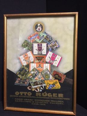 Otto Rüger. Hansi Rüger. Kleinplakat im Originalrahmen.