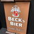 Becks Bier Emailschild mit 4 Schmuckblechen (1960/1970)