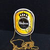 Warsteiner Brauerei / Emailliertes Zapfhahnschild mit Kette (Um 1980)