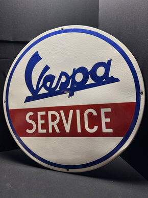 Vespa Service Emailschild 78 cm - D um 1955
