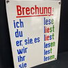 Brechung - Emailleschild aus den Beständen einer alten Schule (Um 1965)