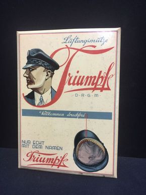 Triumpf Lüftungsmütze (Glasim-Plakat / D.R.W.Z und D.R.G.M)