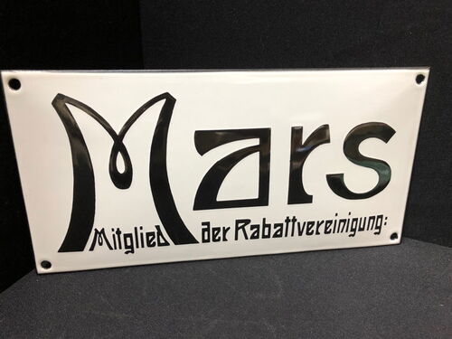 Mars - Mitglied der Rabattvereinigung (Emailschild um 1920)
