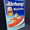 Ahrbergs Würstchen - Fritz Ahlberg GmbH Hannover (Blechschild aus dem Jahr 1967)