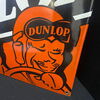 Stock Dunlop Emailschild Rennfahrer Reproduktion 50 x 40 cm