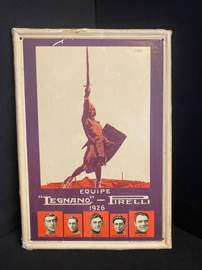 Equipe Legnano 1926-  Pirelli- Fahrrad Blechschild 24,3 x 34,5 cm - Italien um 1926