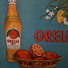 Werbeschild Orella Orangen Limonade 30 x 30 cm Pappschild um 1950/55