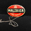 Löwenbrauerei Berlin / Löwen-Böhmisch / Malzbier (Zapfhahnblechschild mit Korkrückseite) von 1957