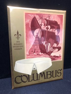 Columbus - Der elegante halbsteife Kragen (Um 1925). Ca. 27 x 24 cm). A2
