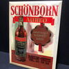 Schönborn Aureo Wermut Wein - (Um 1950). Blechschild mit Semi-Glas-Überzug und Prismenschrift. (A29)