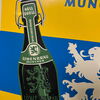 Löwenbräu München Hell Quell - altes Blechschild  38 x 28 cm  - D um 1955/60