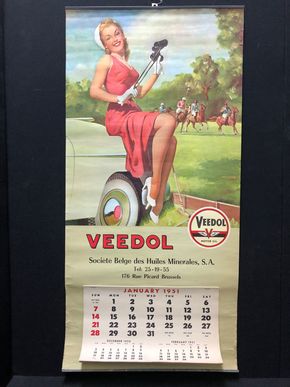 Veedol Kalender (Belgische Version) aus dem Jahr 1951