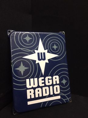 Wega Radio Emailschild im Kleinformat