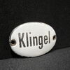 Klingel - Kleines emailliertes Hinweisschild (50er Jahre)