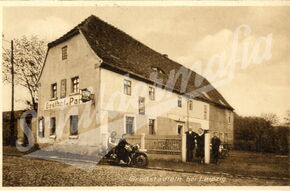 Postkarte mit  alten Bierschild