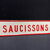 Schlachterei-Blechschild „Saucissons“