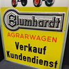Blumhardt Agrawagen - Verkauf - Kundendienst (XL Blechschild mit original Schutzpapier / Um 1958)