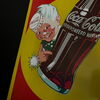 Coca Cola - Drink Coca Cola ijskoud (Großes abgekantetes Emailleschild von 1957)