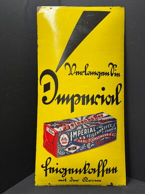 Imperial Feigenkaffee - Seltene Version mit Sütterlinschrift (Stark gewölbt / Um 1910)