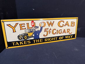 Yellow Cab 5 Cent Cigar (Neuzeitliches Emailleschild)