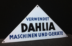 Dahlia Maschinen und Geräte Emailtürschild 