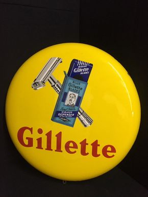 Gillette Rasierer Emailleschild - Frankreich um 1950