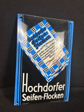 Hochdorfer Seifenflocken Emailschild Kleinformat 20 x 30 cm um 1930