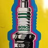 Bosch Blechschild mit Zündkerze für den französischen Markt um 1950 in XXL Größe