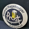 Hagenmeyer Brauerei - Emailschild aus der Zeit um 1960
