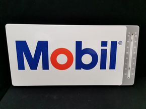 Mobiloel - Emailthermometer mit original Boos & Hahn Aufkleber auf der Rückseite (1970/1980)