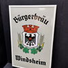 Bürgerbräu Windsheim - Stattliches Emailleschild aus der Zeit um 1950