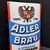 Adler Bräu - A. Sprissler Oberstadion / Gewölbtes Emaillschild (Um 1925) Unikat!?