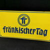 Fränkischer Tag - Emailleschild aus der Zeit um 1950