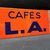 Cafés L.A. - Zweiseitig emaillierter Ausleger (Um 1950)
