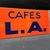 Cafés L.A. - Zweiseitig emaillierter Ausleger (Um 1950)