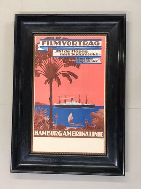 Hamburg-Amerika Linie (Originalplakat)  Filmvortrag: Brasilien-Argentinien (Ca. 71 x 44 cm)