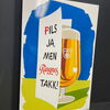 Ringnes Bier - Pils ja, men Ringnes Takk! (XL Emailleschild aus Norwegen)
