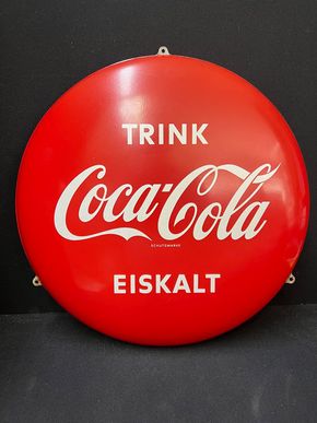 Coca Cola Blechdeckel (Ca. 41 cm im Durchmesser) 60er Jahre