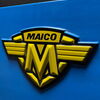 Maico Motorrad Werbeschild Kunststoff geprägt - Seltenheit 59 x 44 cm D um 1960