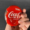 Trink Coca-Cola Schutzmarke Türschild Button 9cm um 1955