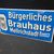 Bürgerliches Brauhaus Mellrichstadt (Bayern) - Gewölbtes Emailleschild um 1930/1950