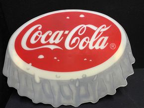 Coca Cola Wand-Kunststoffleuchte (Um 1980)