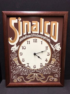 Sinalco Kunststoffwerbeuhr / Made by Prof. Lauermann (ca. 50 x 30 cm)