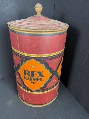 Rex Kaffee Berlin 46 x 25  cm Blechdose mit Knauf