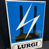 Lurgi Industriebetrieb - Schräg abgekantetes Emailleschild (1955/1965)
