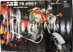 MZ Motorrad TS 250/1 - Werbeplakat (wohl um 1973)